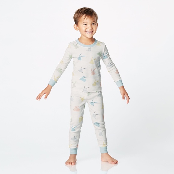 Modern Bunny Organic Cotton Pajama Set-PBK - Picture 2 of 7